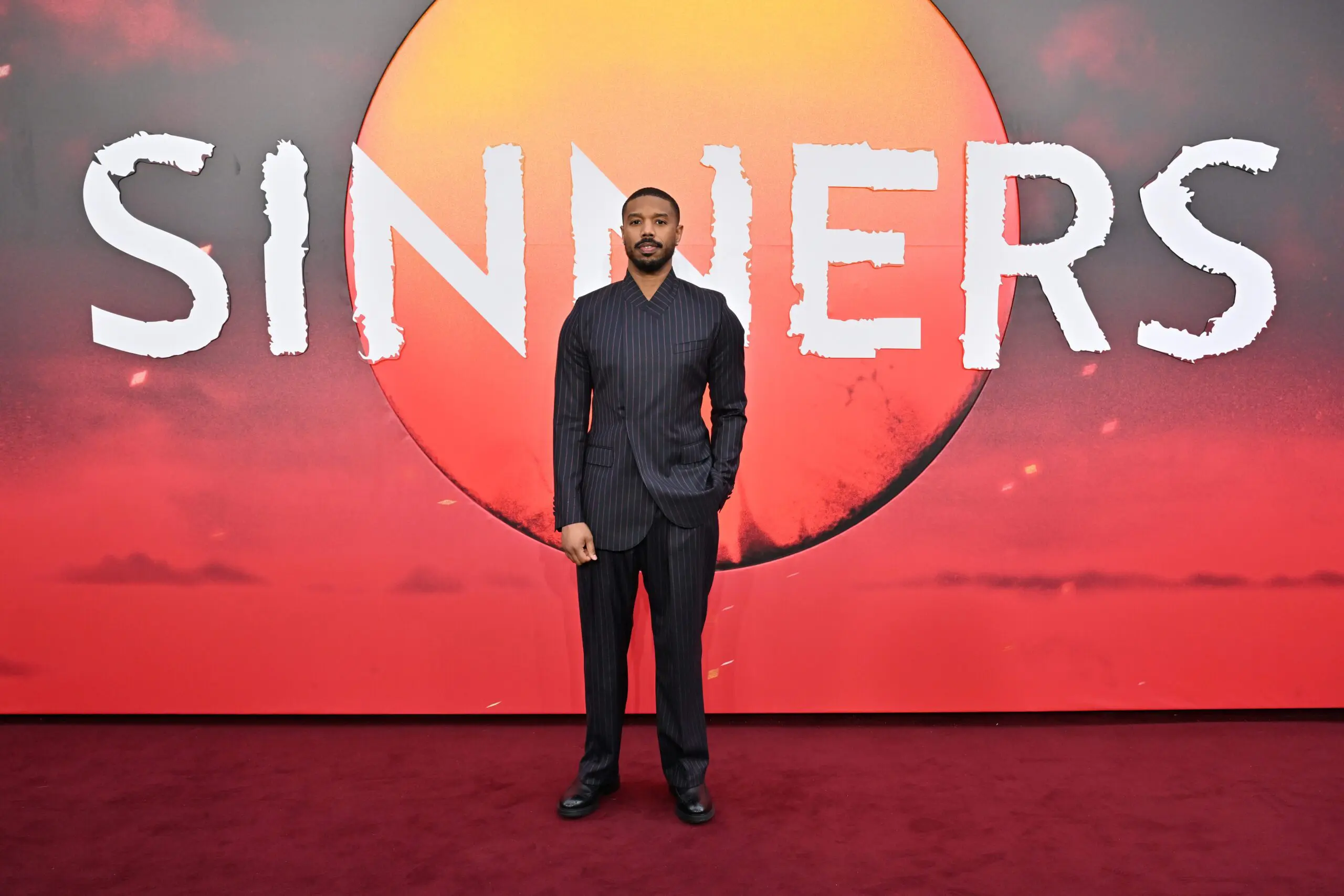 Michael B. Jordan at the European premiere of Sinners