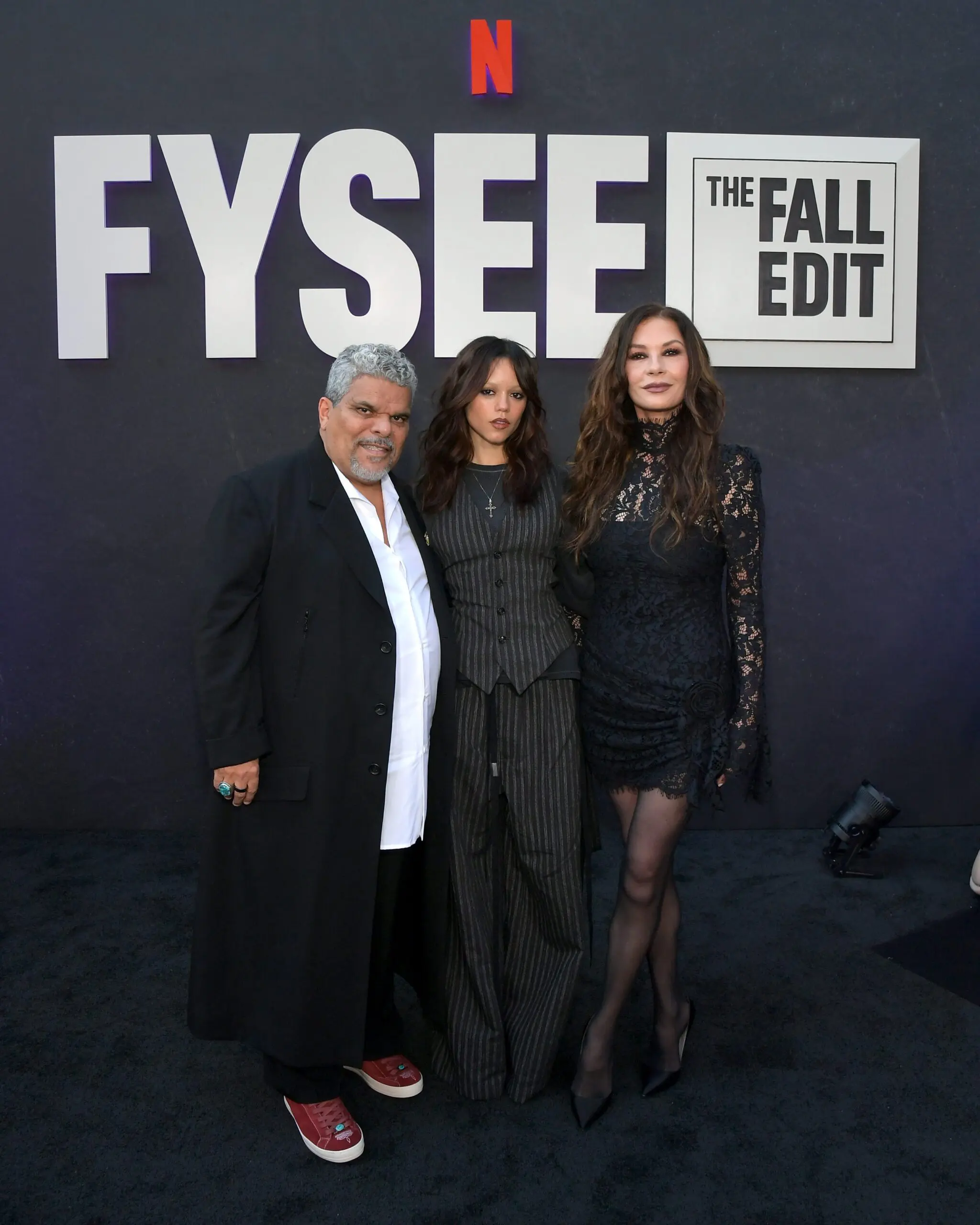 Luis Guzmán, Jenna Ortega and Catherine Zeta-Jones at Netflix's Fall Edit