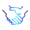 Icon of two hands shaking
