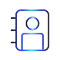 Icon of contact in a book