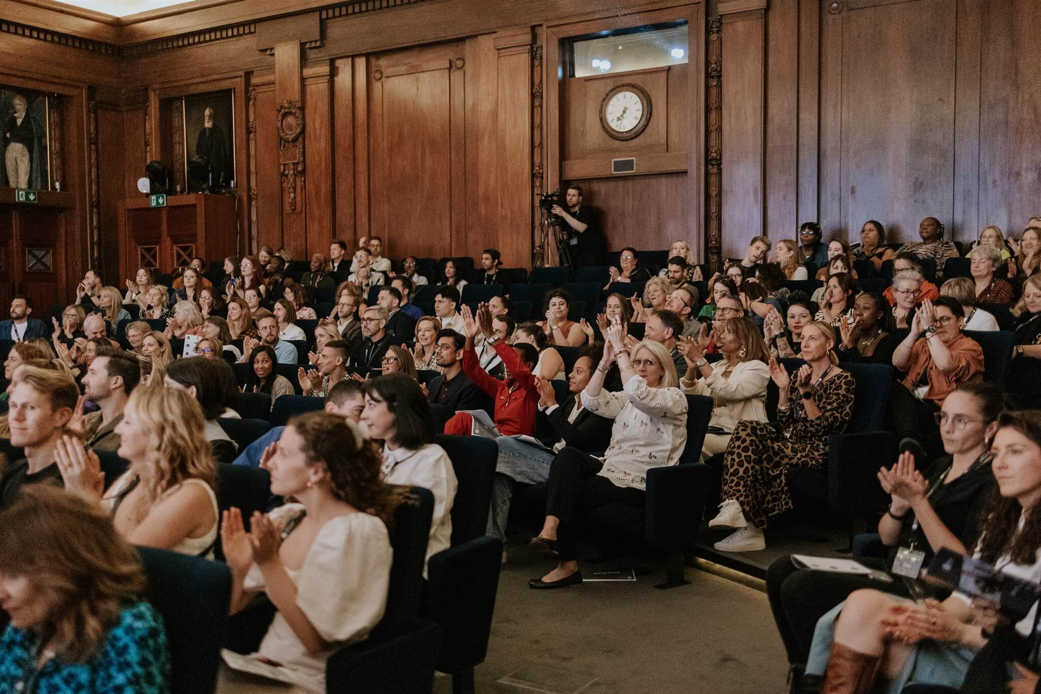 Audience full of casting directors clapping