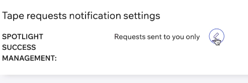 Tape requests notifications