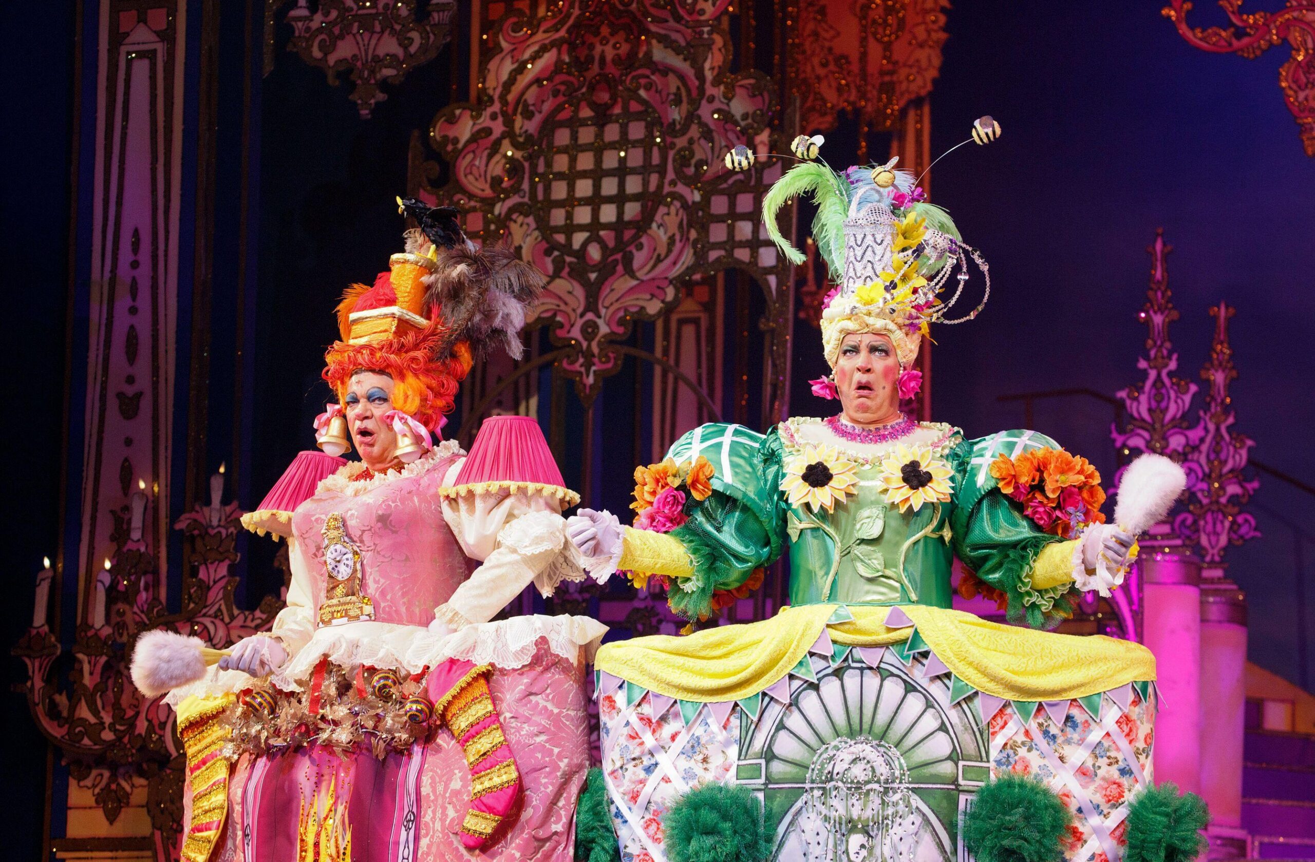 Two pantomime dames as the Ugly Stepsisters