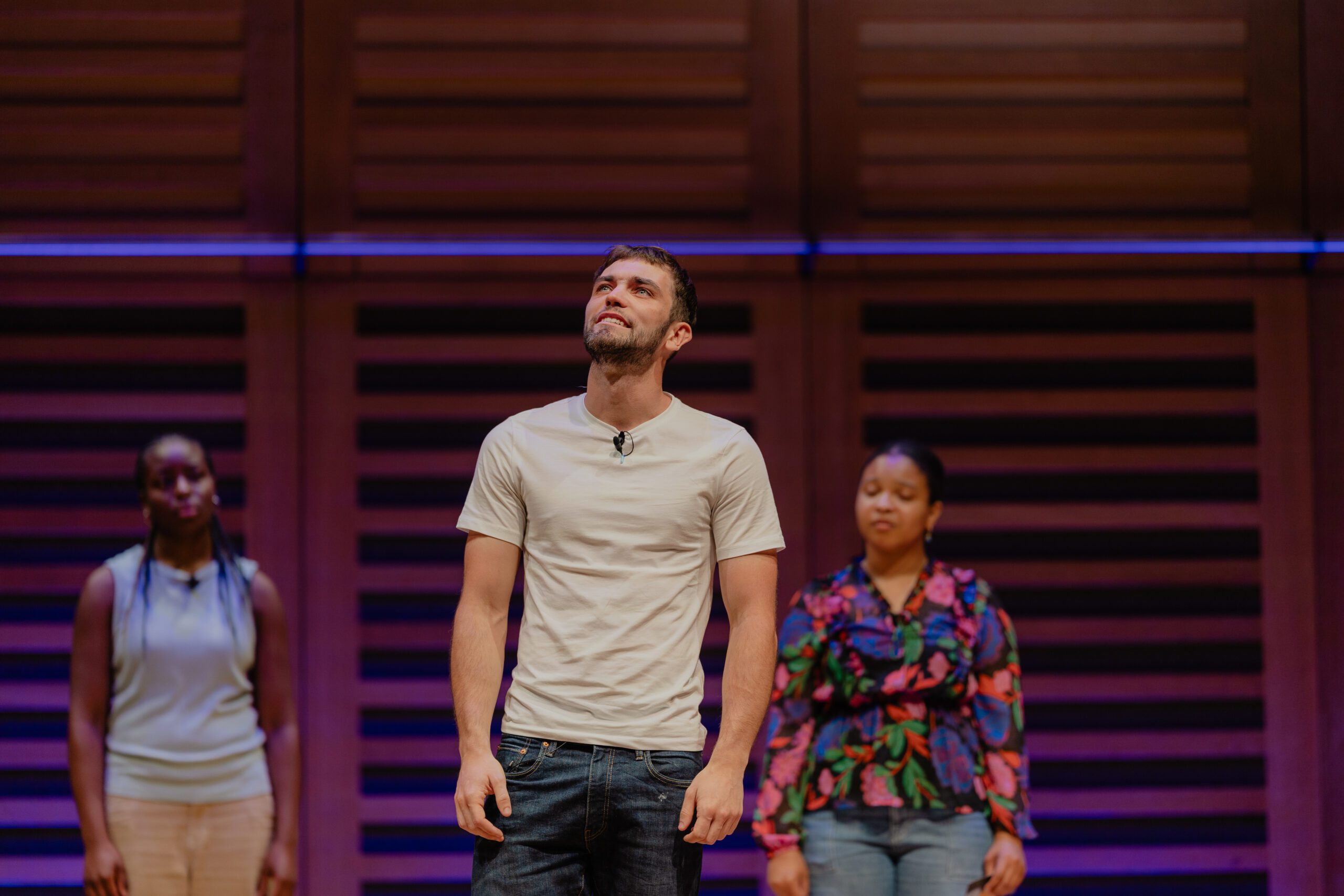 Actors on stage during a performance
