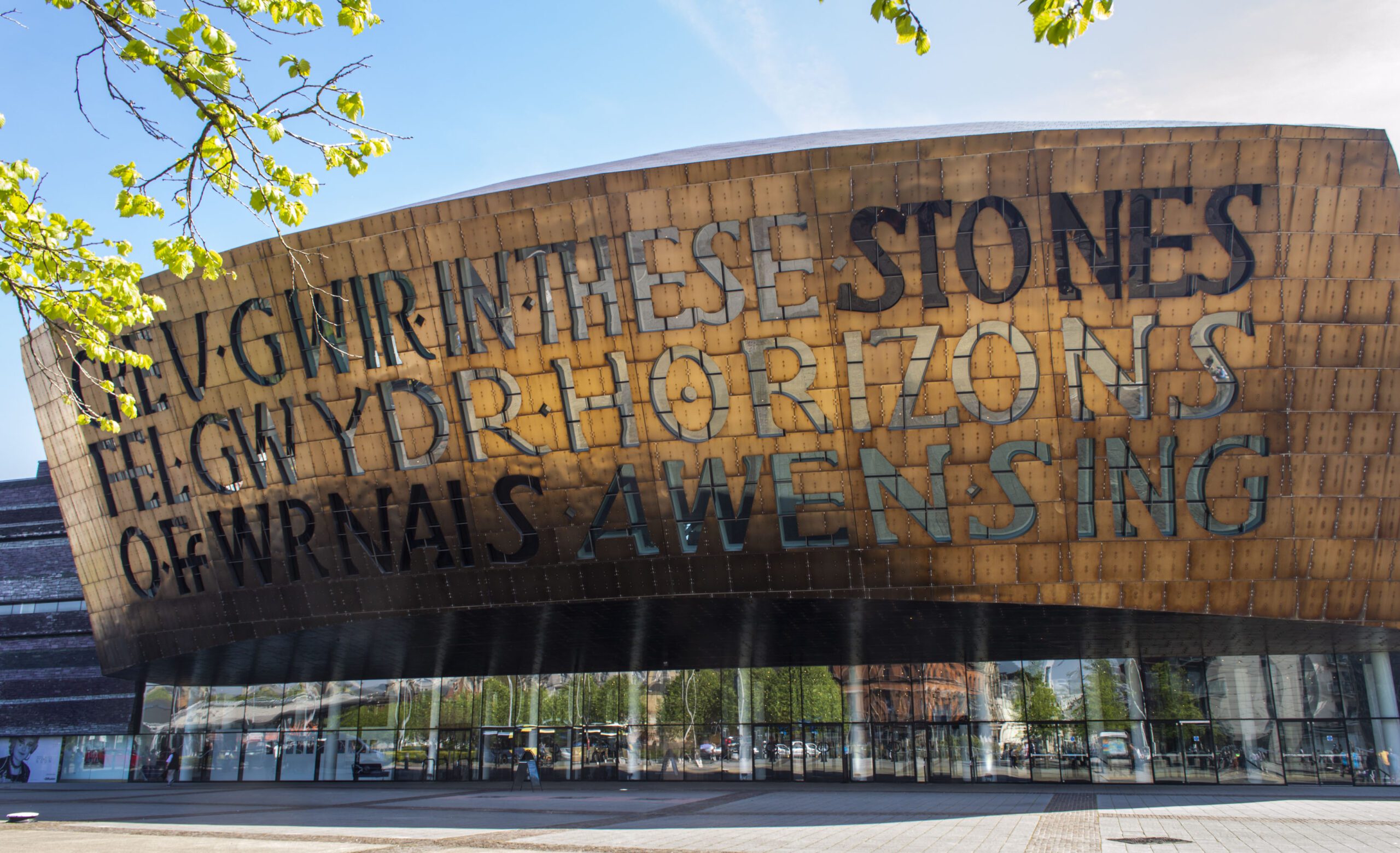 The outside of the Wales Millennium Centre in Cardiff