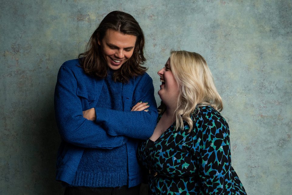 Casting directors Lucy Allen and Tom Payne smiling together