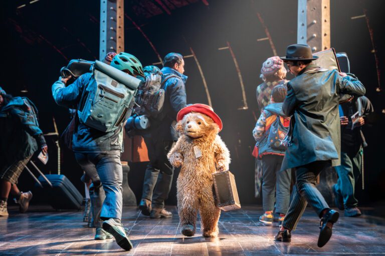 Paddington looking lost in Paddington the Musical