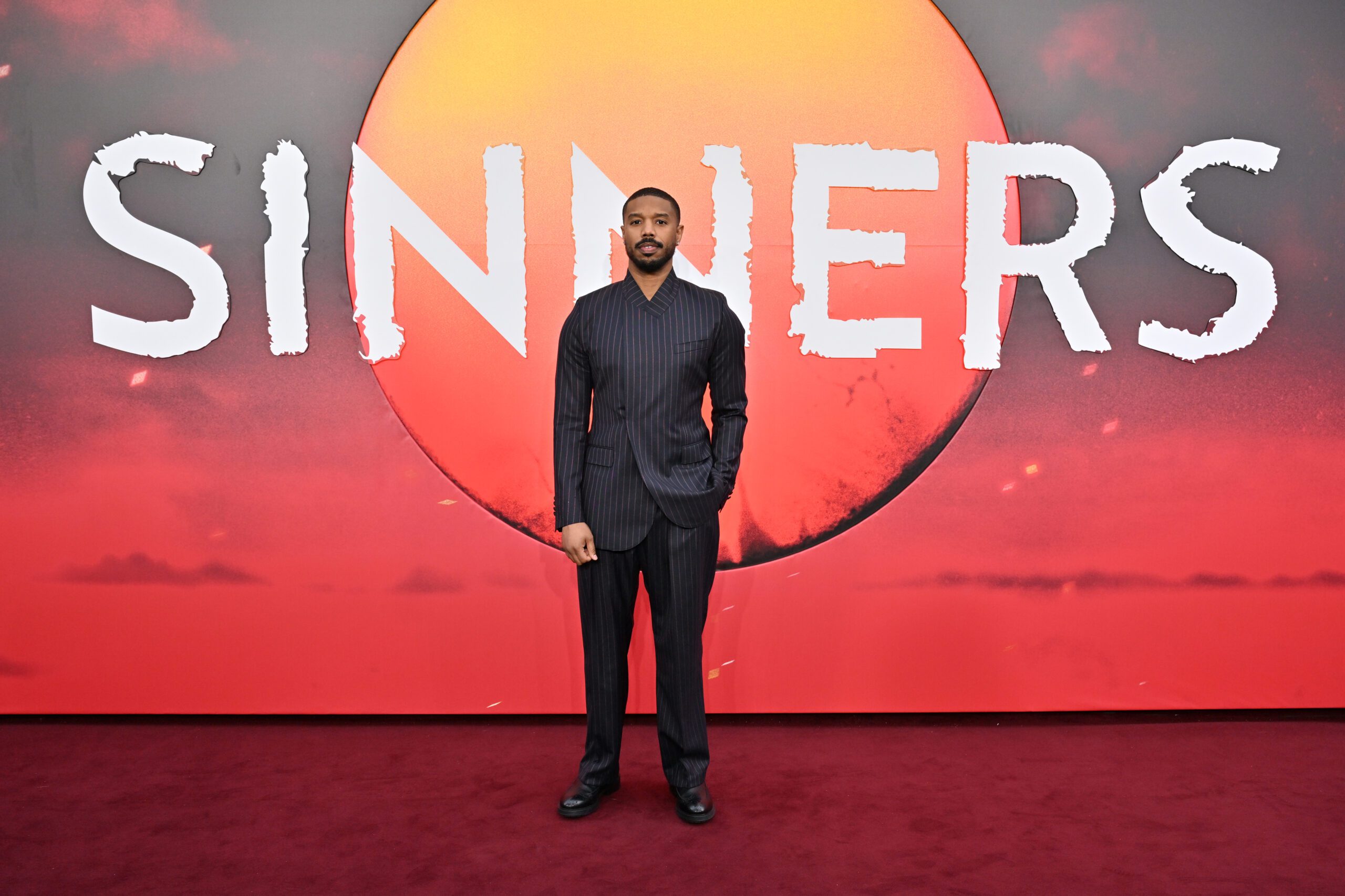 Michael B. Jordan at the European premiere of Sinners