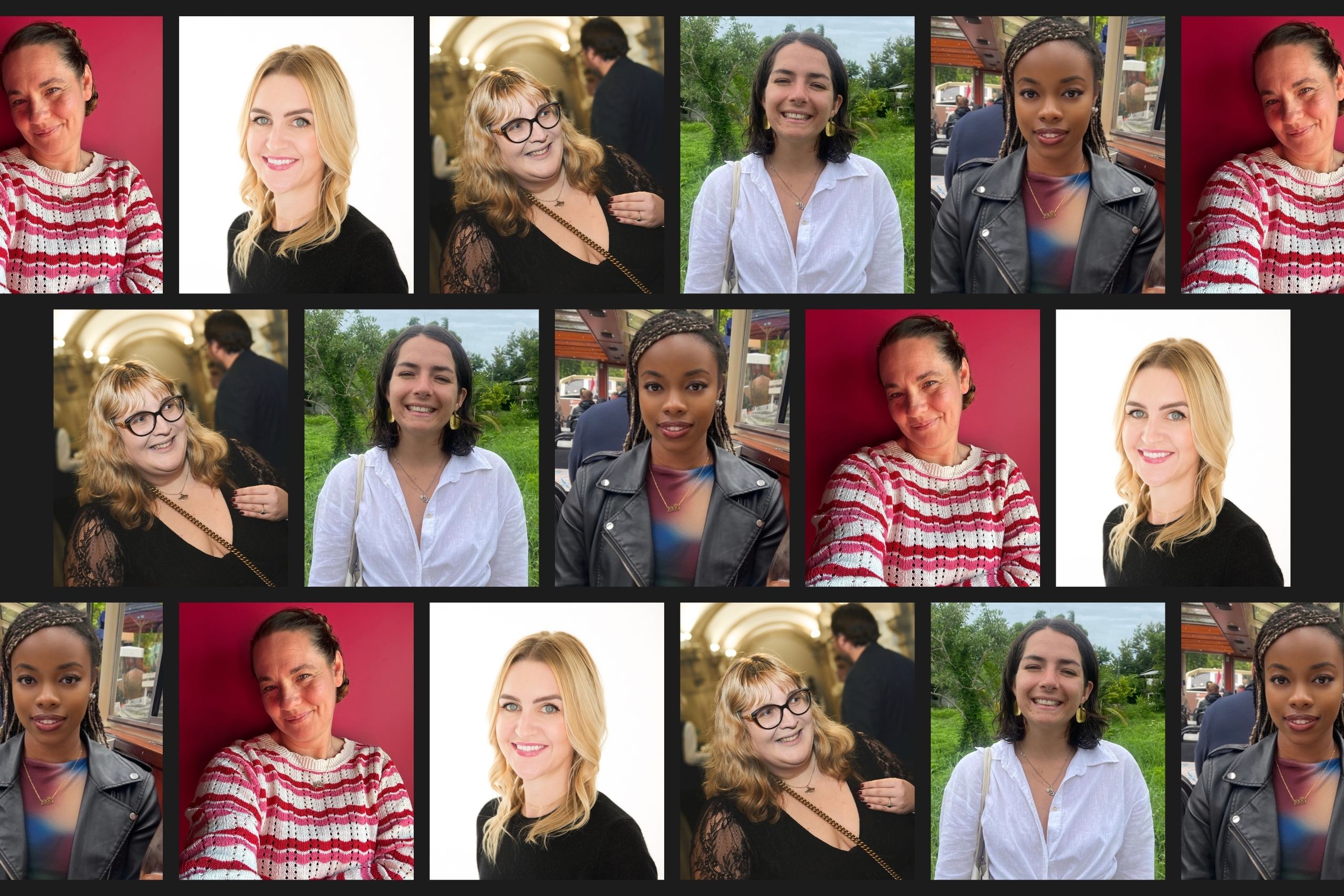 Headshot collage of some of the women who work at Spotlight