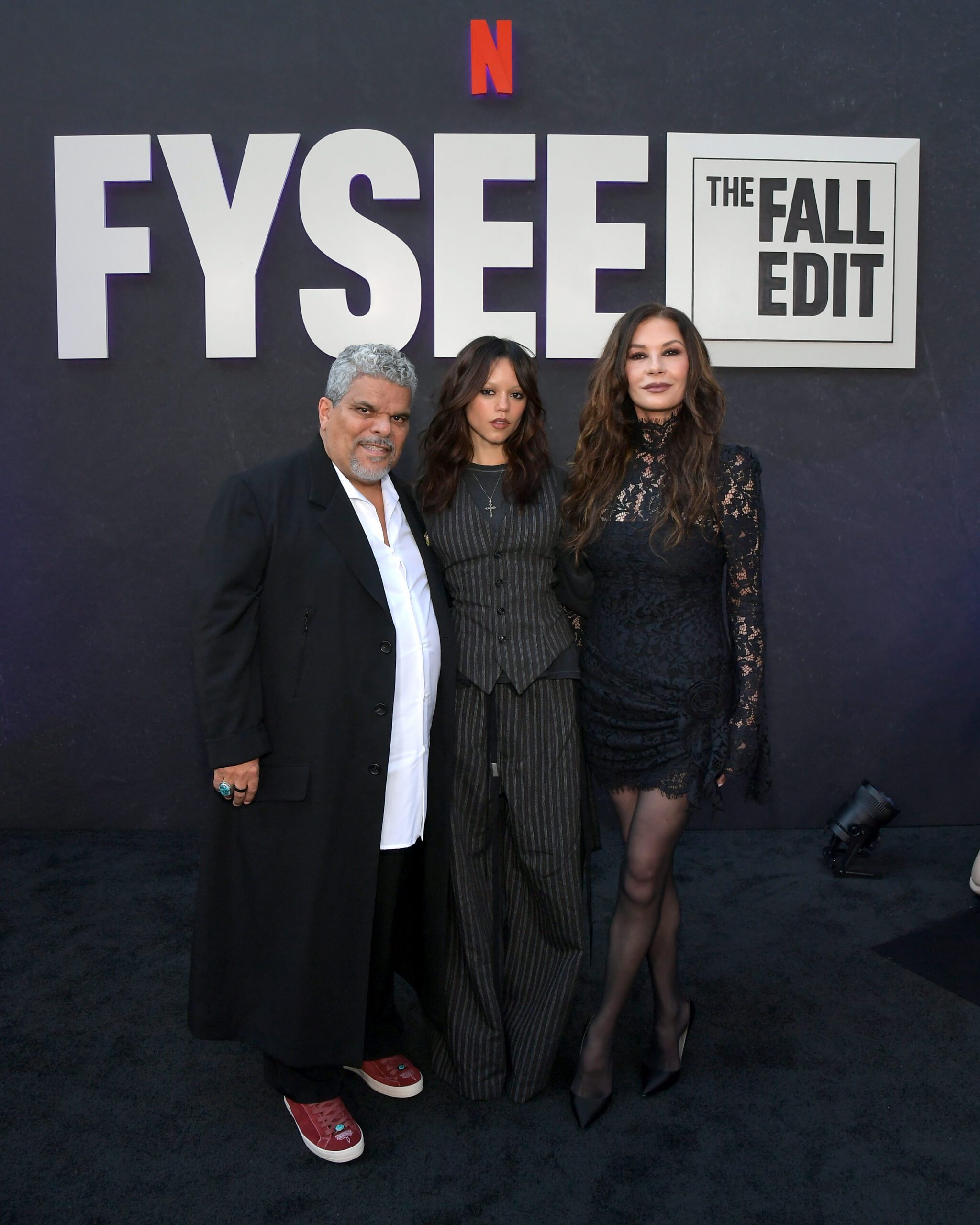 Luis Guzmán, Jenna Ortega and Catherine Zeta-Jones at Netflix's Fall Edit
