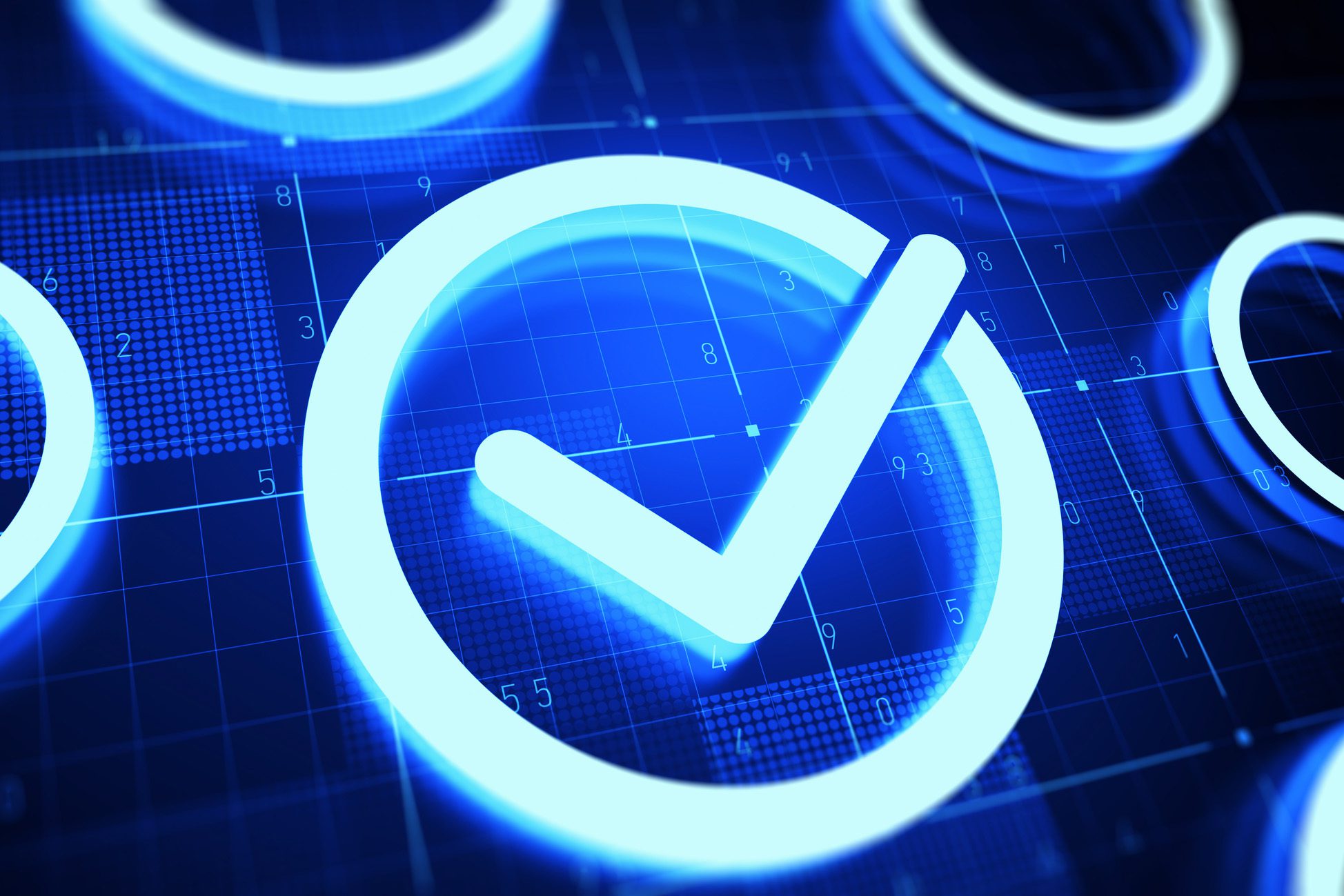 Blue neon tick