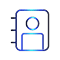 Icon of contact in a book