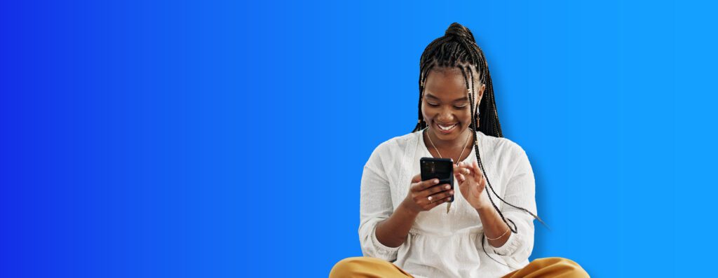 Lady on phone